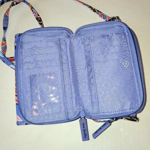Vera Bradley RFID Mural Garden 3 in 1 Crossbody Wallet Bag - Picture 5 of 8